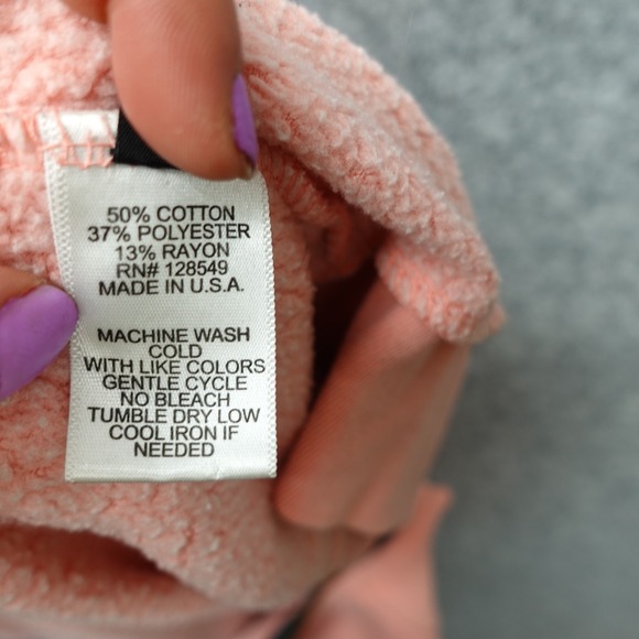 Aviator Nation Hoodie Womens XS Pink Crop 5 Stripe Rainbow Logo Fleece USA Made - Picture 14 of 15